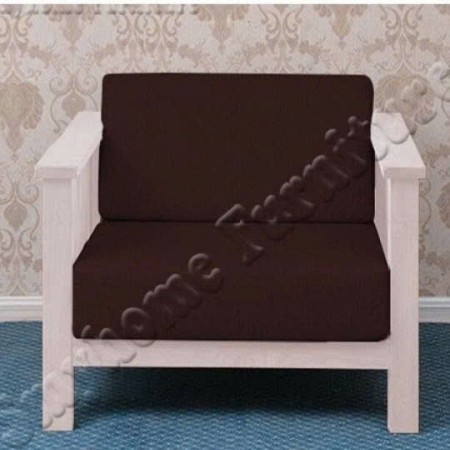 Slatted White : Ghế Sofa Đơn Gỗ Sồi Kèm Nệm